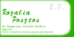 rozalia posztos business card