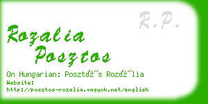 rozalia posztos business card